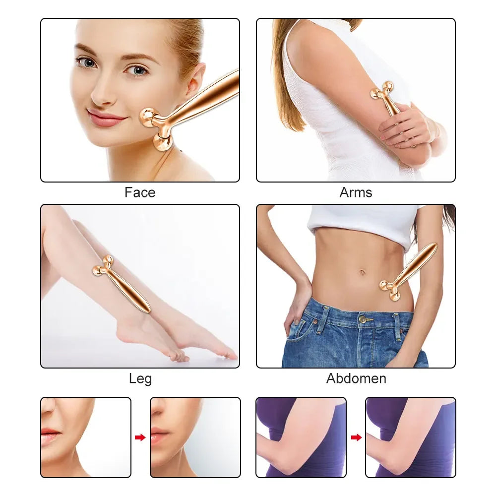 Masażer 3D Y-kształtny, obrotowy, lifting twarzy i ciała, Gua Sha