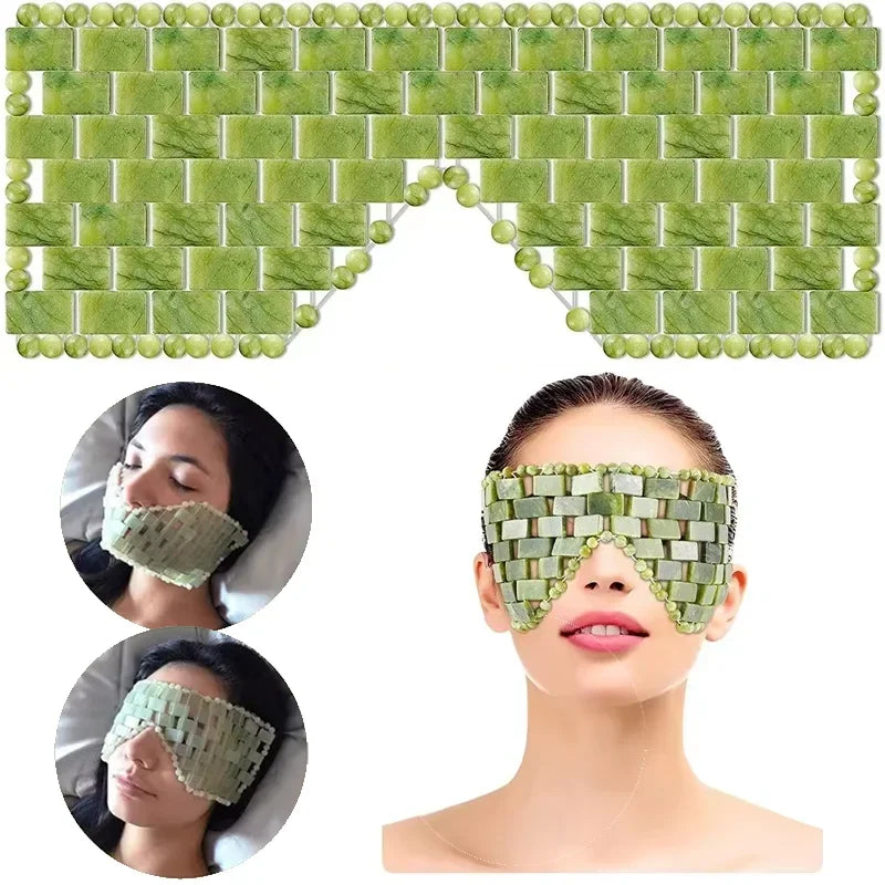Naturalna maska jadeitowa, terapia ciepło/zimno, masażer do pielęgnacji skóry