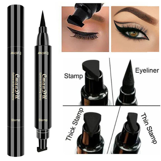 Wodoodporny eyeliner w pisaku, czarny, szybkoschnący, podwójny