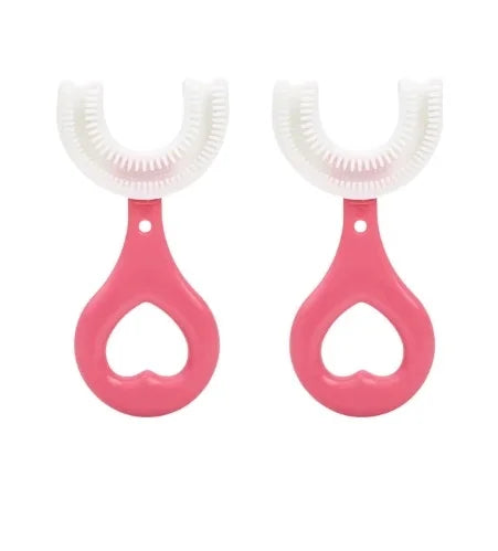 Szczoteczka dla dzieci 360°, U-kształtna, silikonowa, do pielęgnacji zębów