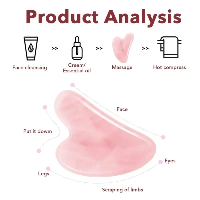 Kamień Gua Sha z żywicy do twarzy, masażer, narzędzie do masażu